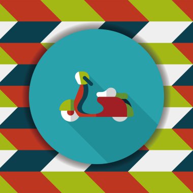 Uzun Gölge, eps10 ile ulaşım scooter düz simgesi