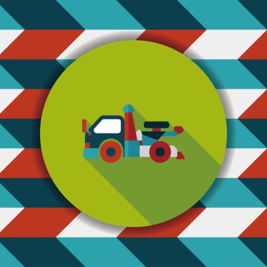 Uzun Gölge, eps10 ile ulaşım kamyon düz simgesi