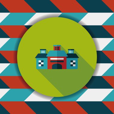 Bina uzun gölge, eps10 düz simgesiyle