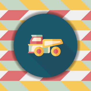 Uzun Gölge, eps10 ile ulaşım kamyon düz simgesi