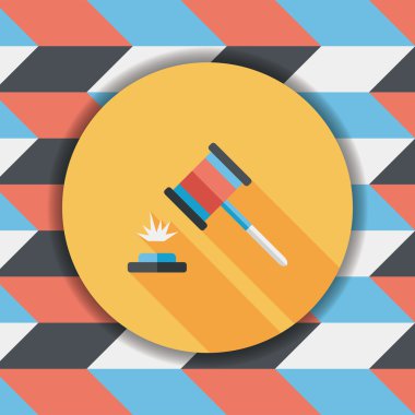 Uzun Gölge, eps10 ile açık artırma çekiç düz simgesi