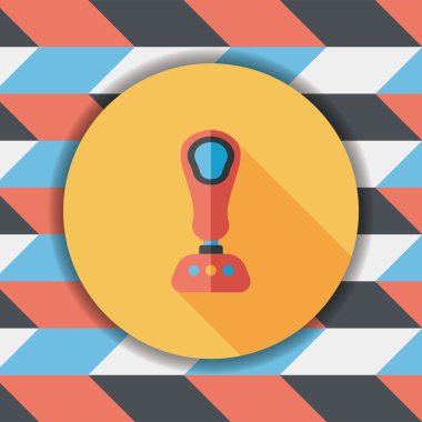 Joystick uzun gölge, eps10 düz simgesiyle