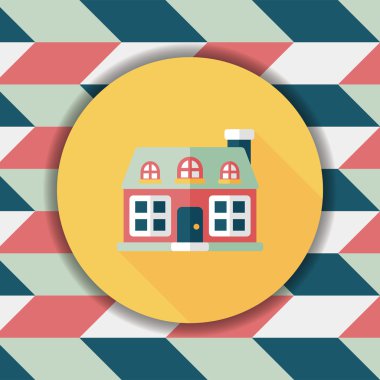 Bina uzun gölge, eps10 düz simgesiyle