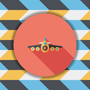 Uzun Gölge, eps10 ile ulaşım uçak düz simgesi