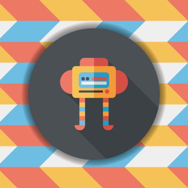 Uzun Gölge, eps10 robot düz simgesiyle