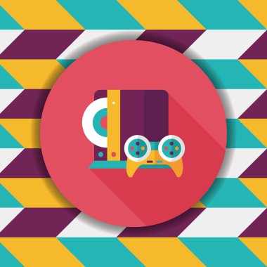 Uzun Gölge, eps10 oyun konsolları düz simgesiyle