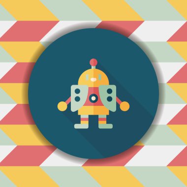 Uzun Gölge, eps10 robot düz simgesiyle