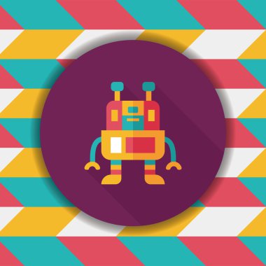 Uzun Gölge, eps10 robot düz simgesiyle