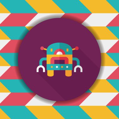 Uzun Gölge, eps10 robot düz simgesiyle