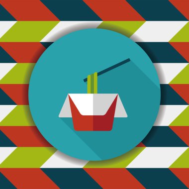 Uzun Gölge, eps10 ile anlık erişte düz simgesi