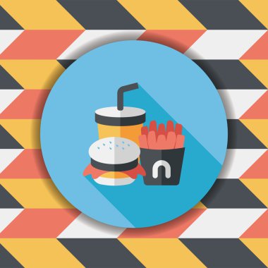 Uzun Gölge, eps10 ile lokanta düz simgesi