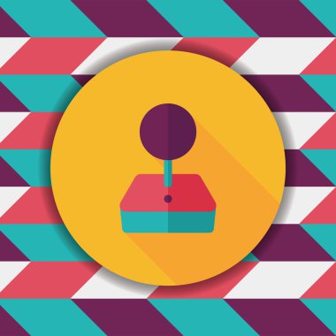 Joystick uzun gölge, eps10 düz simgesiyle