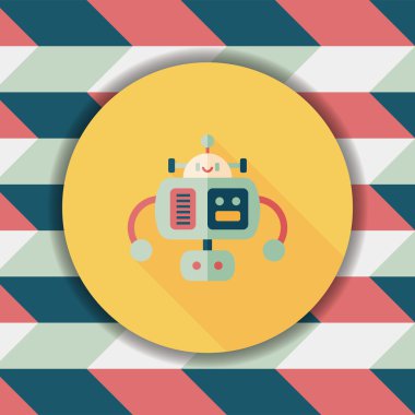 Uzun Gölge, eps10 robot düz simgesiyle