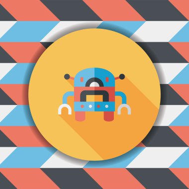 Uzun Gölge, eps10 robot düz simgesiyle