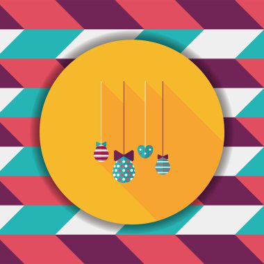 Uzun Gölge, eps10 düz simgesiyle asılı Paskalya