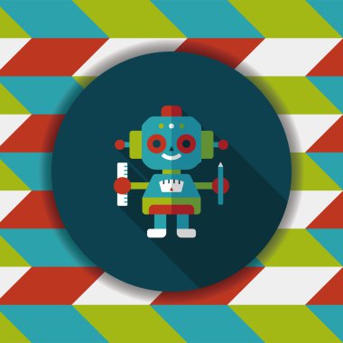 Uzun Gölge, eps10 robot düz simgesiyle