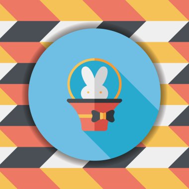 Paskalya tavşanı düz simgesi ile uzun gölge, eps10