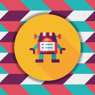 Uzun Gölge, eps10 robot düz simgesiyle