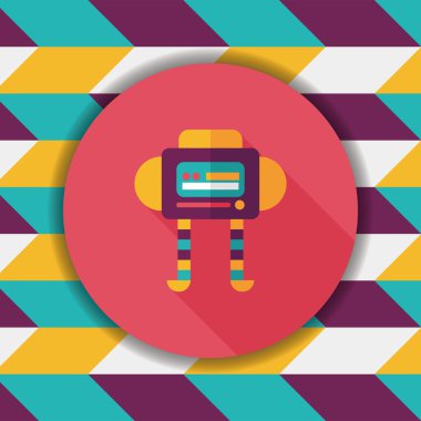 Uzun Gölge, eps10 robot düz simgesiyle