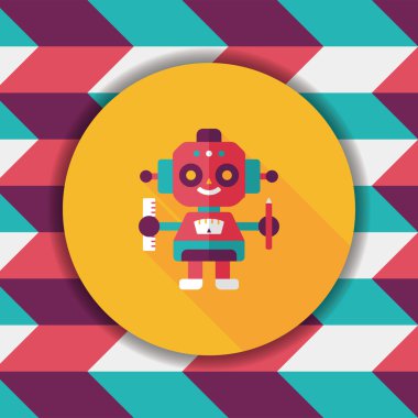 Uzun Gölge, eps10 robot düz simgesiyle