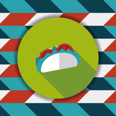 sandviç uzun gölge, eps10 düz simgesiyle