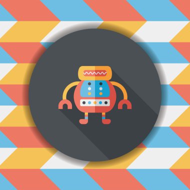 Uzun Gölge, eps10 robot düz simgesiyle