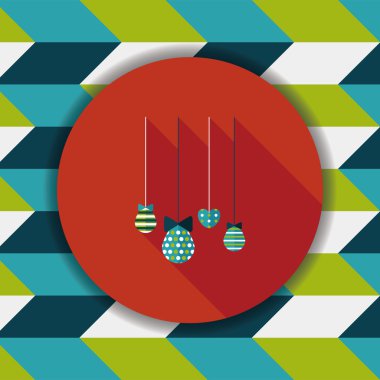 Uzun Gölge, eps10 düz simgesiyle asılı Paskalya