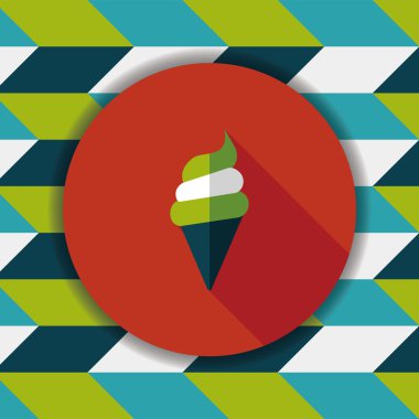 Uzun Gölge, eps10 dondurma düz simgesi