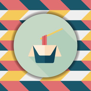 Uzun Gölge, eps10 ile anlık erişte düz simgesi