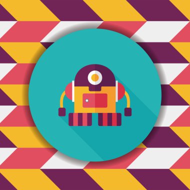 Uzun Gölge, eps10 robot düz simgesiyle