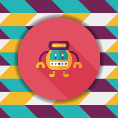 Uzun Gölge, eps10 robot düz simgesiyle