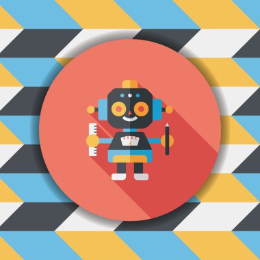 Uzun Gölge, eps10 robot düz simgesiyle