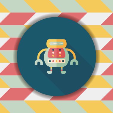 Uzun Gölge, eps10 robot düz simgesiyle