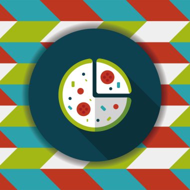 Uzun Gölge, eps10 pizza düz simgesi