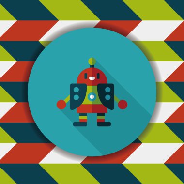 Uzun Gölge, eps10 robot düz simgesiyle