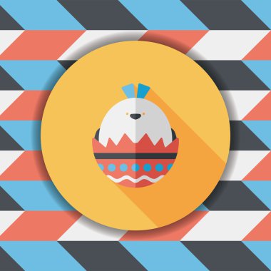 Uzun Gölge, eps10 Paskalya yortusu yumurta düz simgesiyle