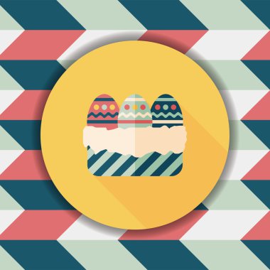 Uzun Gölge, eps10 Paskalya yortusu yumurta düz simgesiyle