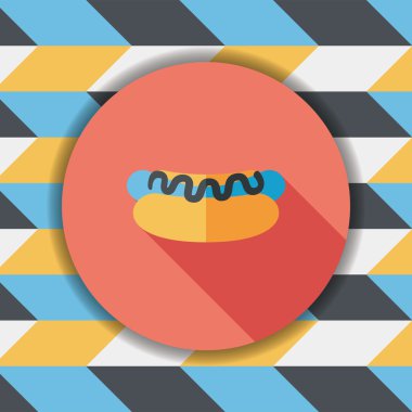 Sosisli sandviç uzun gölge, eps10 düz simgesiyle