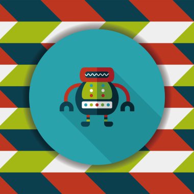 Uzun Gölge, eps10 robot düz simgesiyle