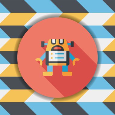 Uzun Gölge, eps10 robot düz simgesiyle