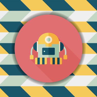 Uzun Gölge, eps10 robot düz simgesiyle