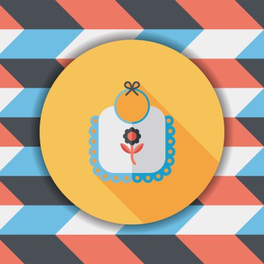 Bebek önlüğü uzun gölge, eps 10 düz simgesiyle