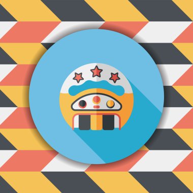 Bebek çıngırağı uzun gölge, eps 10 düz simgesiyle