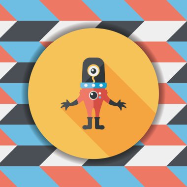 Uzun Gölge, eps10 alanı yabancı düz simgesiyle