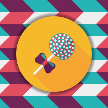 lolipop uzun gölge, eps10 düz simgesiyle