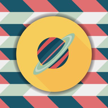 Uzun Gölge, eps10 ile alan gezegen düz simgesi