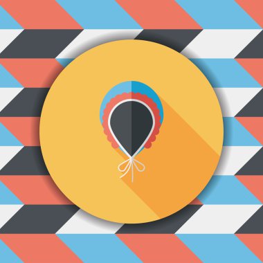 Bebek atkı uzun gölge, eps 10 düz simgesiyle