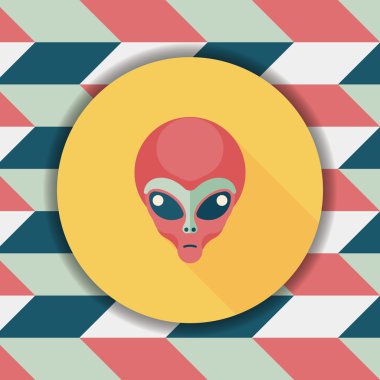 Uzun Gölge, eps10 alanı yabancı düz simgesiyle