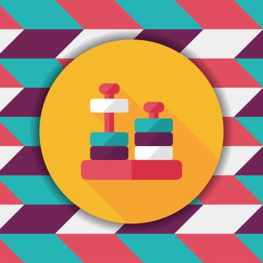 eğitici oyuncak uzun gölge, eps10 düz simgesi