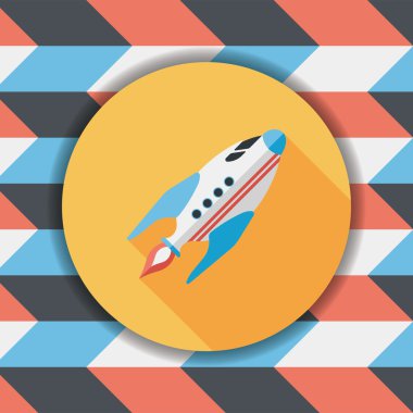 Uzun Gölge, eps10 ile alan roket düz simgesi